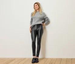 Leggings in Lederoptik