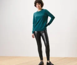 Leggings in Lederoptik