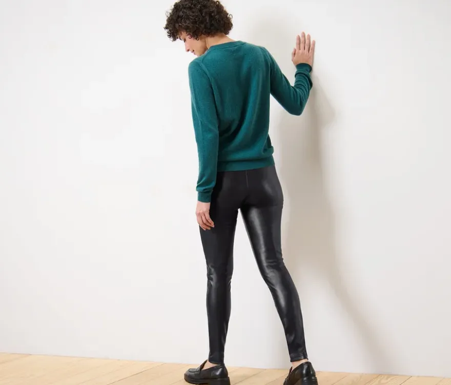Leggings in Lederoptik