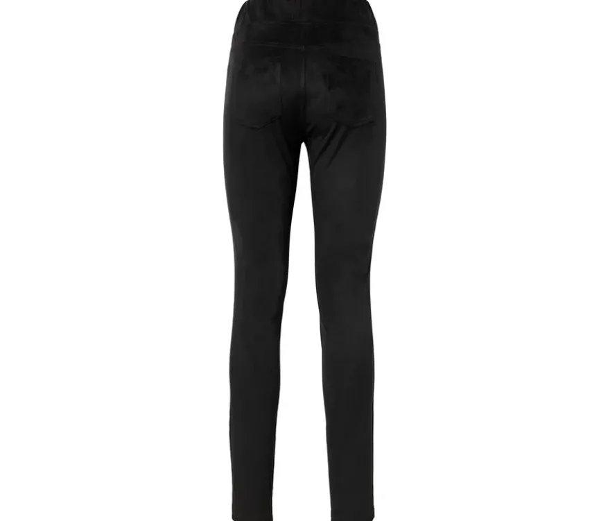 Leggings in Veloursoptik, schwarz