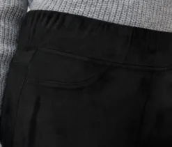 Leggings in Veloursoptik, schwarz