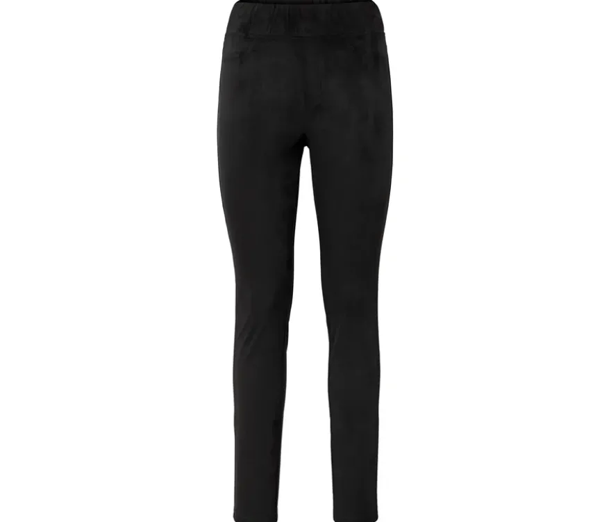 Leggings in Veloursoptik, schwarz