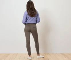 Leggings in Veloursoptik, taupe