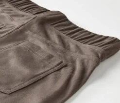 Leggings in Veloursoptik, taupe