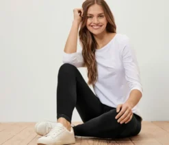 Leggings mit Spitzenborte