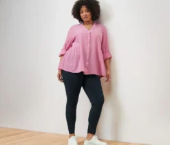 Leggings mit Spitzenborte