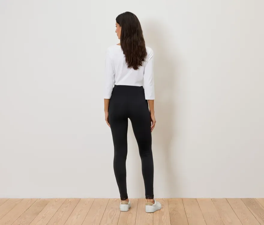 Leggings mit Spitzenborte