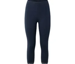 3/4-Leggings mit Spitzenborte, dunkelblau