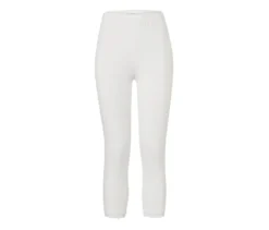 3/4-Leggings mit Spitzenborte, weiß