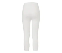 3/4-Leggings mit Spitzenborte, weiß