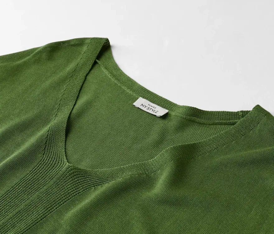 Leichtes Strickshirt, grün