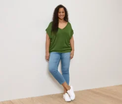 Leichtes Strickshirt, grün