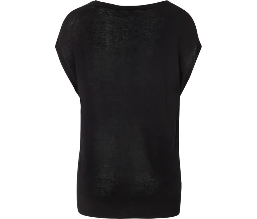 Leichtes Strickshirt, schwarz