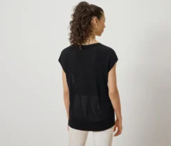 Leichtes Strickshirt, schwarz
