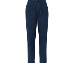 Leinen-Chino, navy