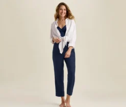 Leinenhose, navy