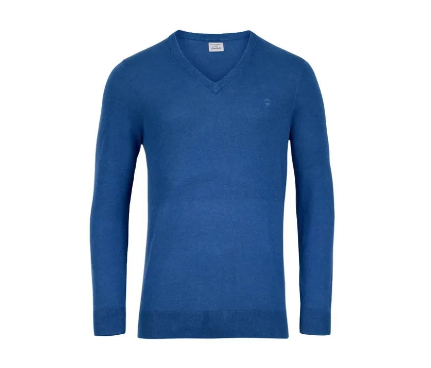 Leinen-Pullover, royalblau