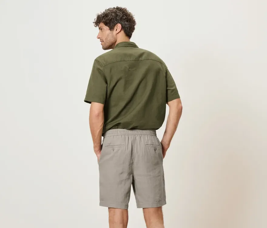 Leinen-Shorts, beige