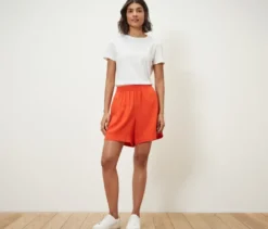 Leinenshorts, orange