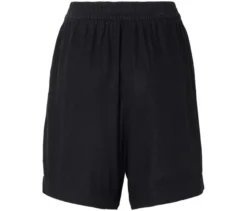 Leinenshorts, schwarz