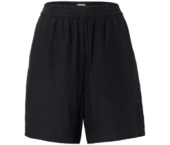 Leinenshorts, schwarz