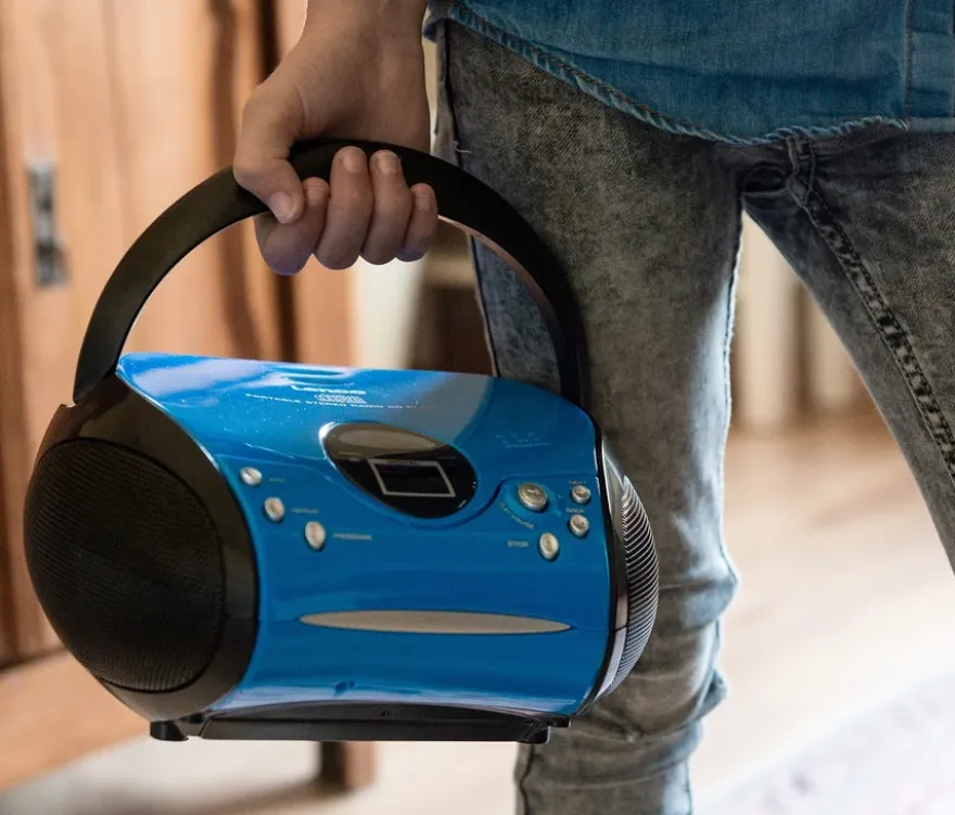 Lenco »SCD-24 Boombox« CD-Player mit Radio und Kopfhöreranschluss, blau