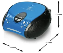 Lenco »SCD-24 Boombox« CD-Player mit Radio und Kopfhöreranschluss, blau