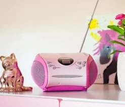 Lenco »SCD-24 Boombox« CD-Player mit Radio und Kopfhöreranschluss, pink