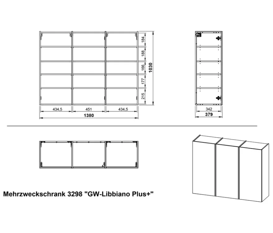 »Libbiano PLUS« Mehrzweckschrank, hoch