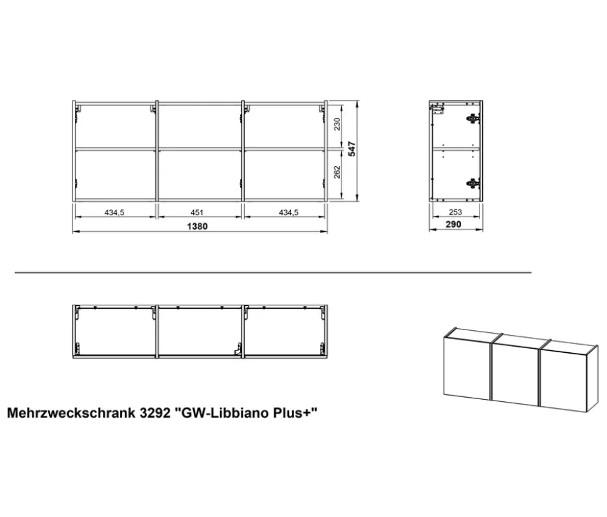»Libbiano PLUS« Mehrzweckschrank, niedrig