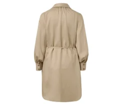 Longbluse aus Leinenmix, beige