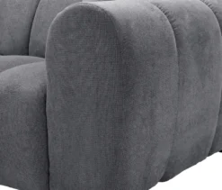 Longchair links mit Sofa 2-Sitzer rechts »Loftwave«, grau