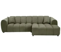 Longchair rechts mit Sofa 2-Sitzer links »Loftwave«, grün
