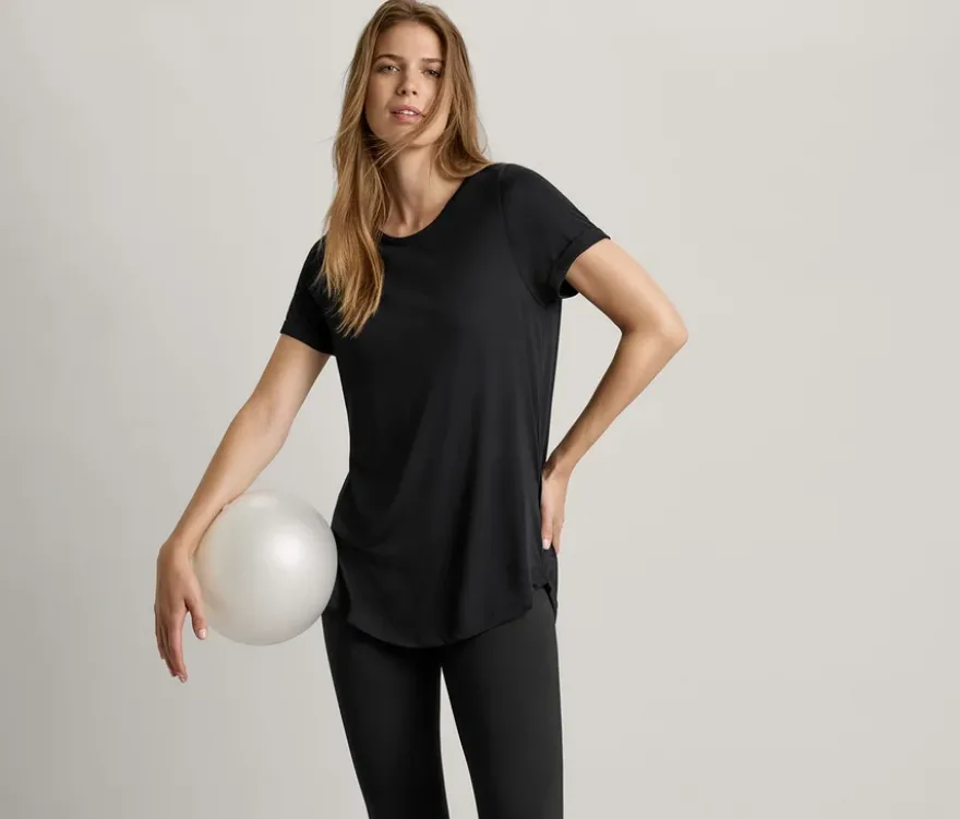 Longshirt, schwarz