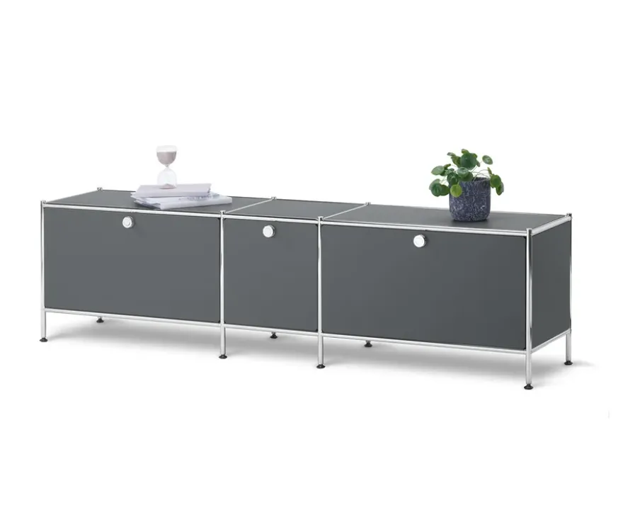 Lowboard »CN3« mit 3 Klappen, grau