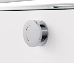 Lowboard Metall »CN3« mit Klappenfach und Glasplatte, weiß