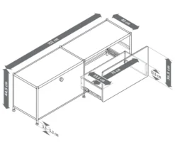 Lowboard Metall »CN3« mit Schubladen