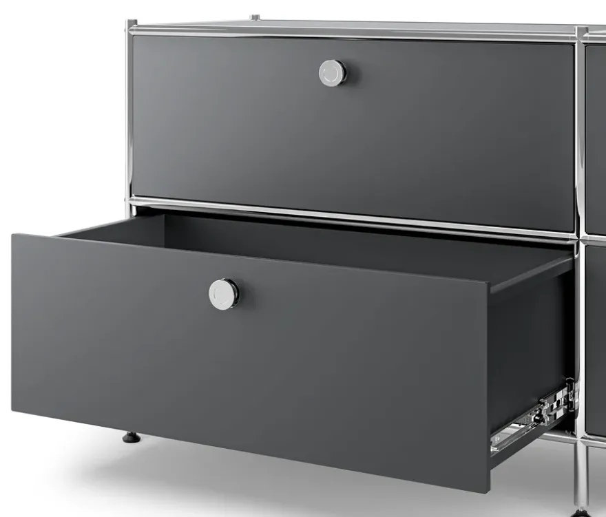 Lowboard Metall »CN3« mit 4 Schubladen, grau