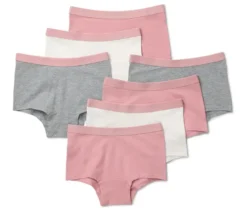 7 Mädchen-Pantys, altrosa