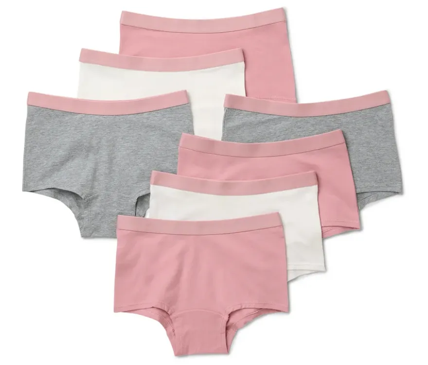 7 Mädchen-Pantys, altrosa