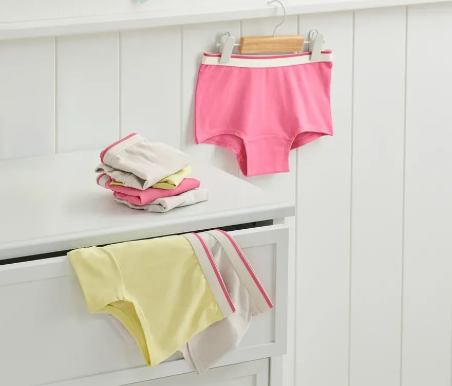 7 Mädchen-Pantys, rosa