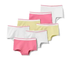 7 Mädchen-Pantys, rosa