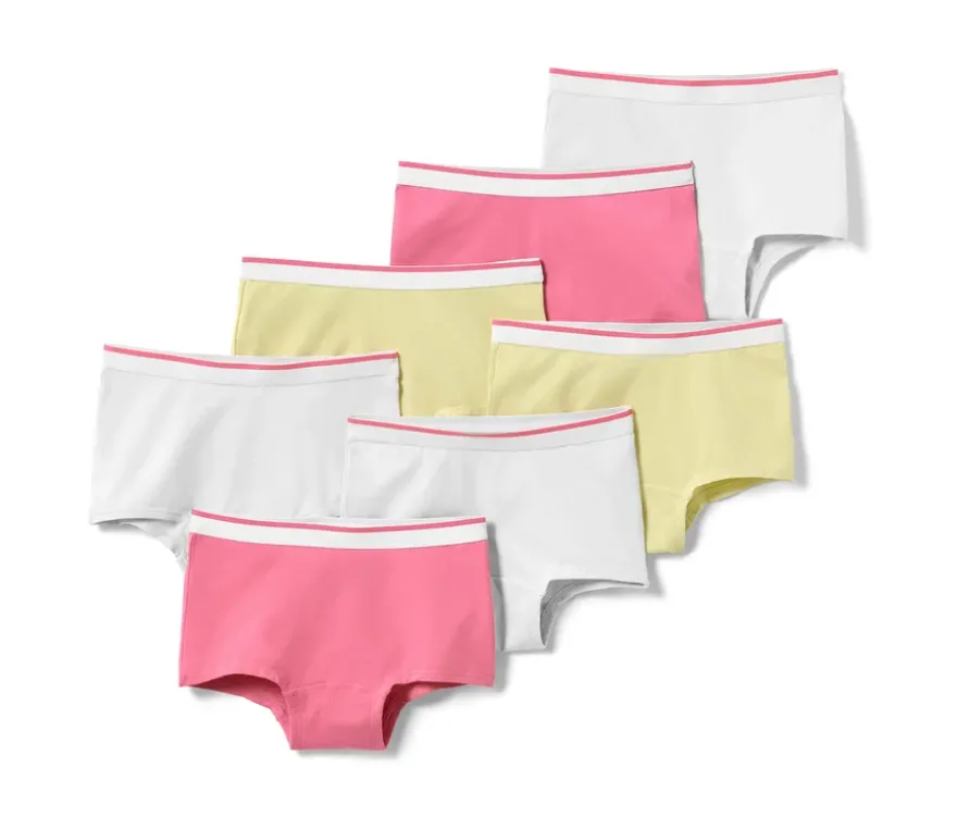 7 Mädchen-Pantys, rosa