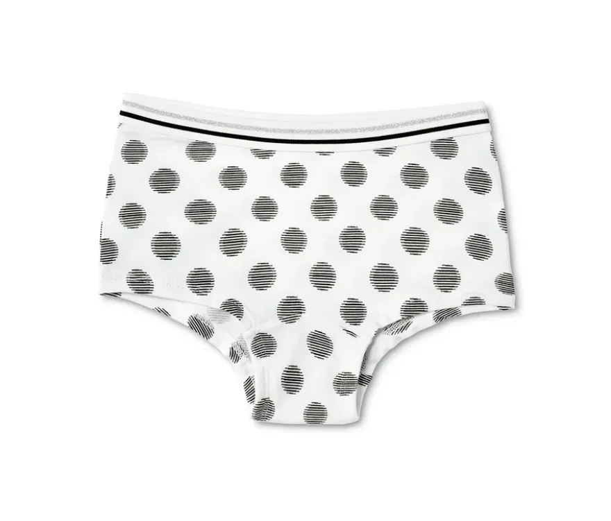 7 Mädchen-Pantys, schwarz-weiß