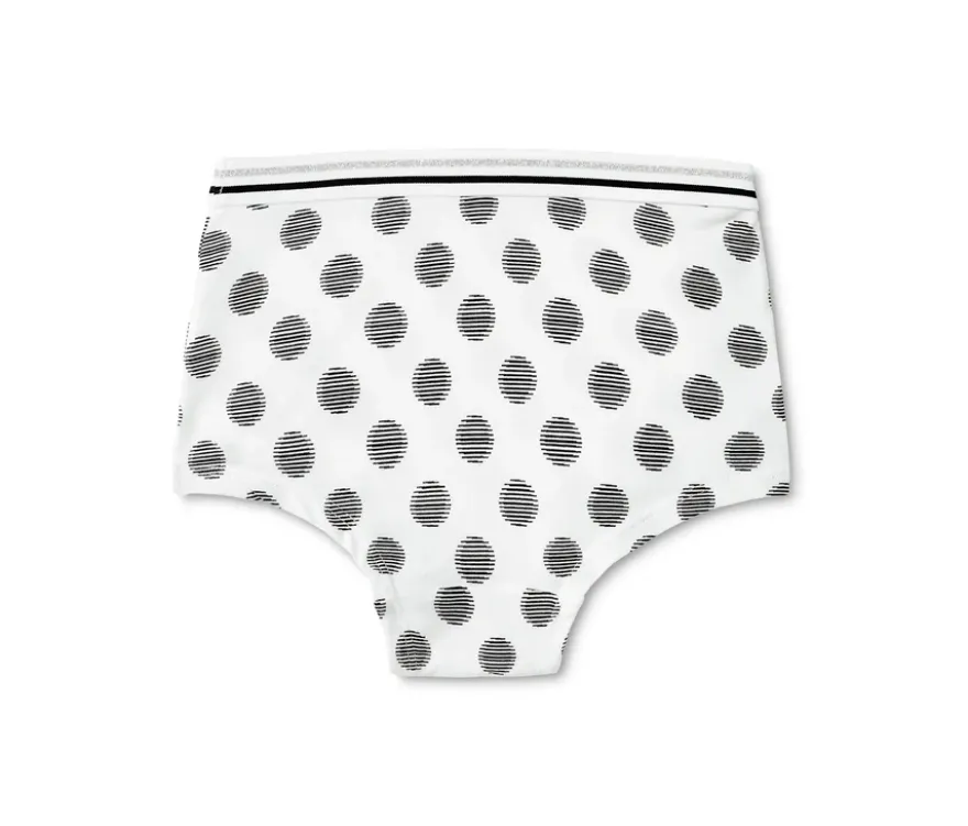 7 Mädchen-Pantys, schwarz-weiß