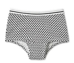7 Mädchen-Pantys, schwarz-weiß