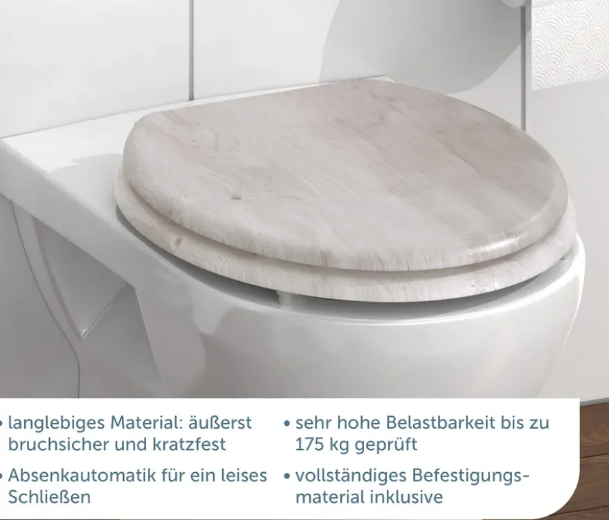MDF WC-Sitz Light wood
