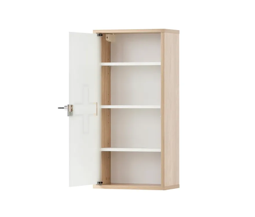 Medikamentenschrank, 1-türig, Eiche hell