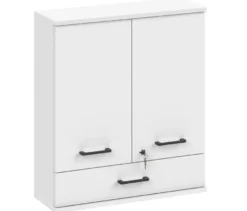 Medizinschrank »Galeno«, 2-türig, 1 Schublade, matt weiß