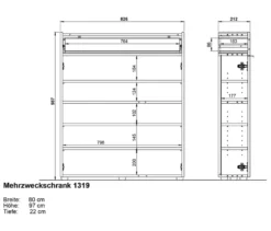 Mehrzweckschrank »Ameca«, taupegrün